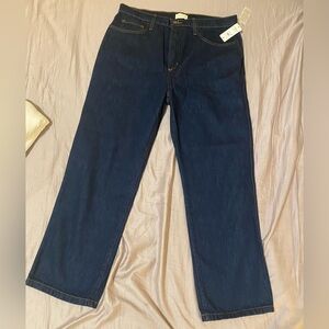 Favorite Daughter Valentina Manchester Super High Rise Straight Jeans, size 32